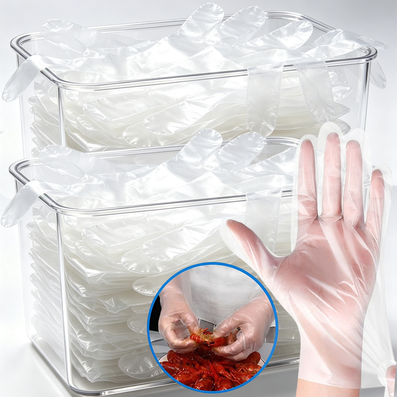 Latex Disposable Glove - Clear Disposable Gloves Transparent Plastic Gloves