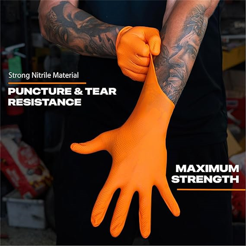 8mil Heavy Duty Industrial Ora - Nitrile Mechanic Glove recension och pris