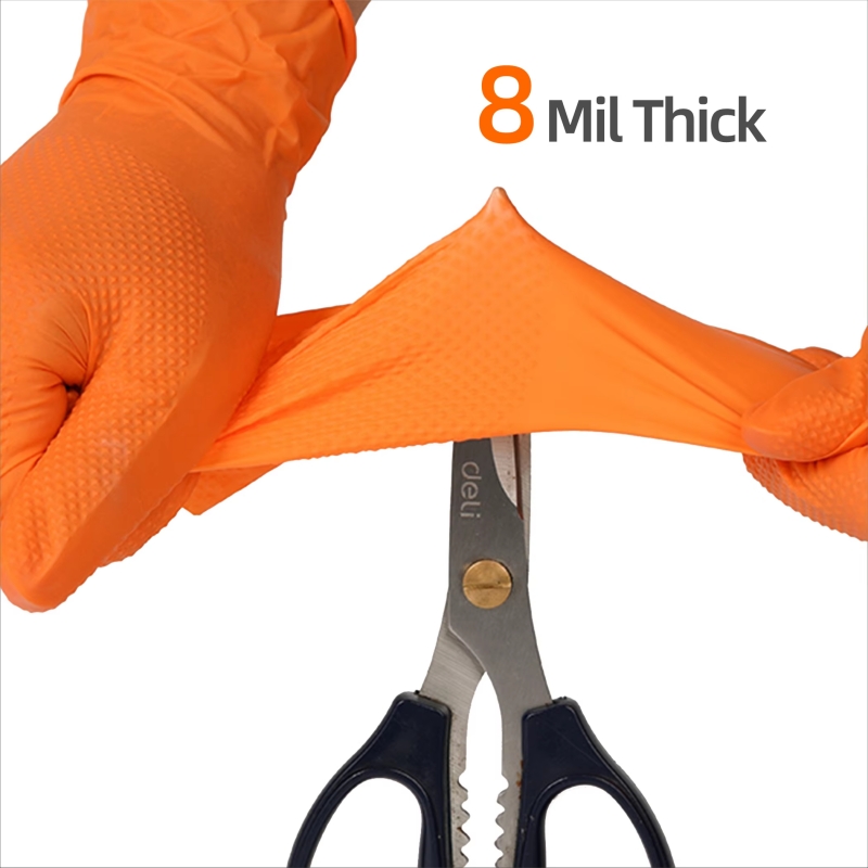 8mil Heavy Duty Industrial Ora - Nitrile Mechanic Glove recension och pris