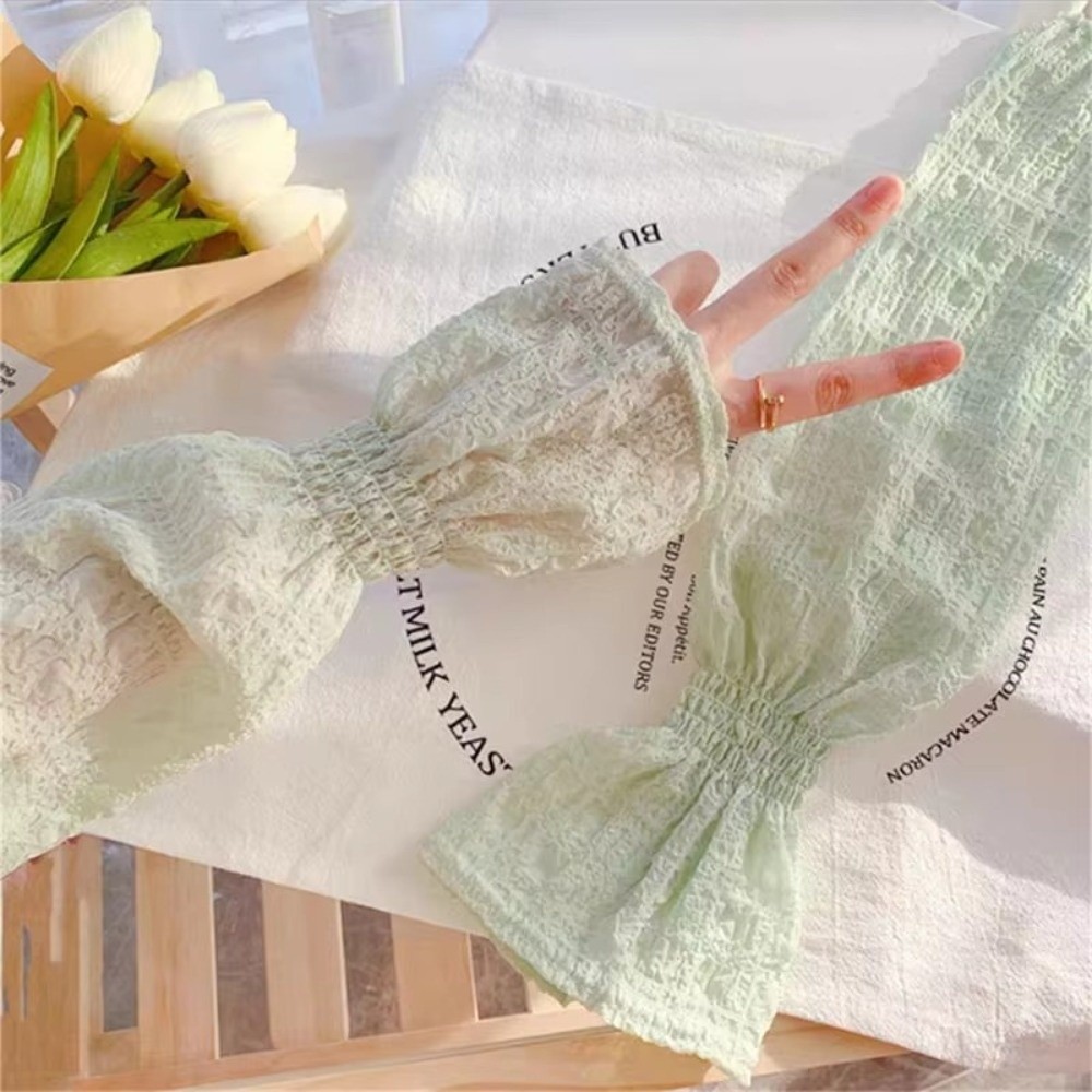 Summer Outdoor Lace Mesh Sun P - Fingerless Glove Knit recension och pris