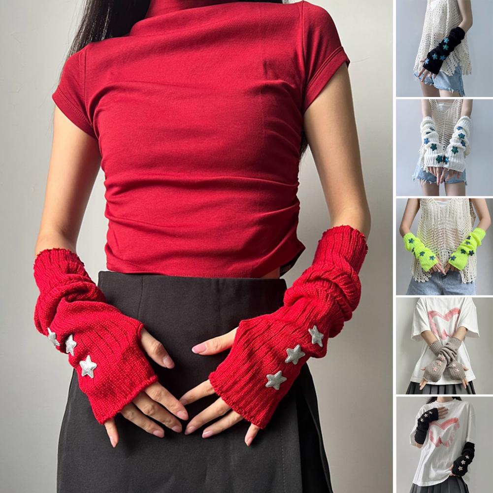 Women's Autumn Winter Warm Sta - Fingerless Glove Knit recension och pris