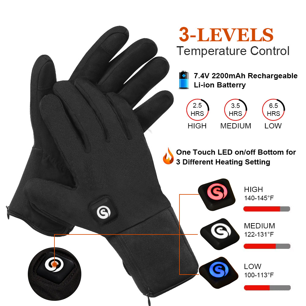 Winter Electric Heated Gloves  - Ski Glove Waterproof recension och pris