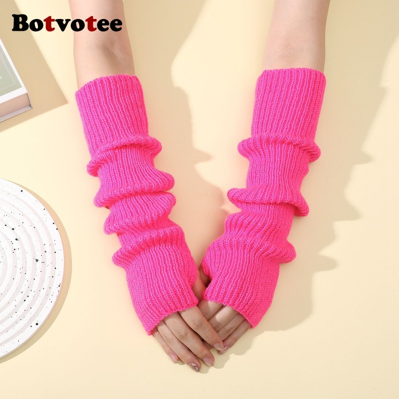 Botvotee Y2k Accessories Knit  - Fingerless Glove Knit recension och pris