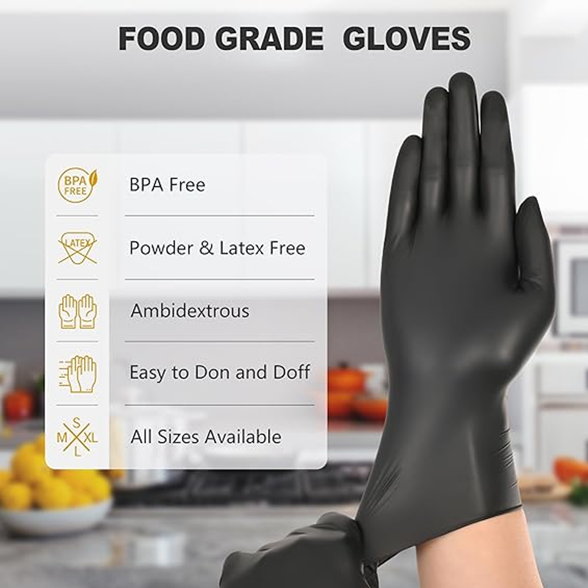 Heavy-Duty Black Disposable Ni - Nitrile Mechanic Glove recension och pris
