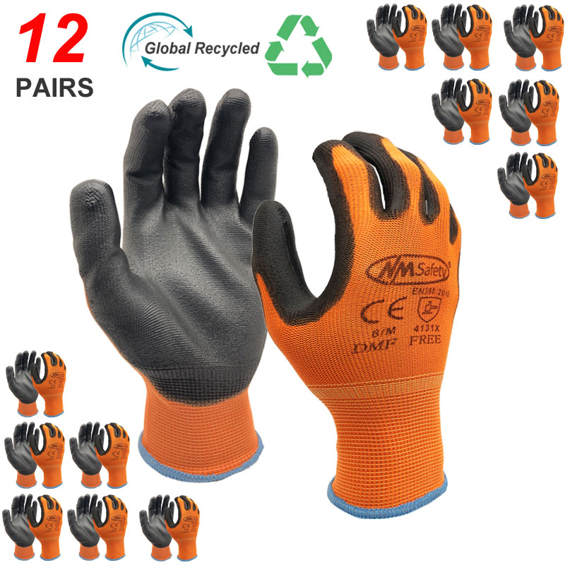 NMSafety 12 Pairs Work Gloves  - Nitrile Mechanic Glove recension och pris